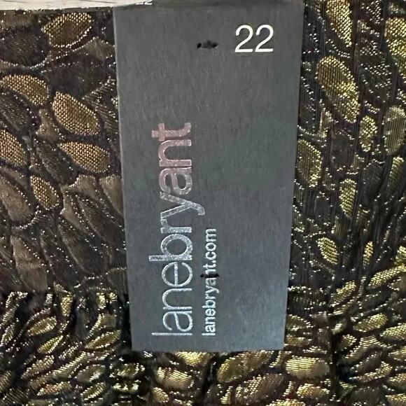 Lane Bryant Womens skirt Gold Black Metallic whimsigoth Y2K Vamp plus size - Picture 3 of 10